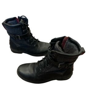 Ugg Kesey Boots Womens‎ 6.5 Black 1005264 Wool Winter Combat Boots